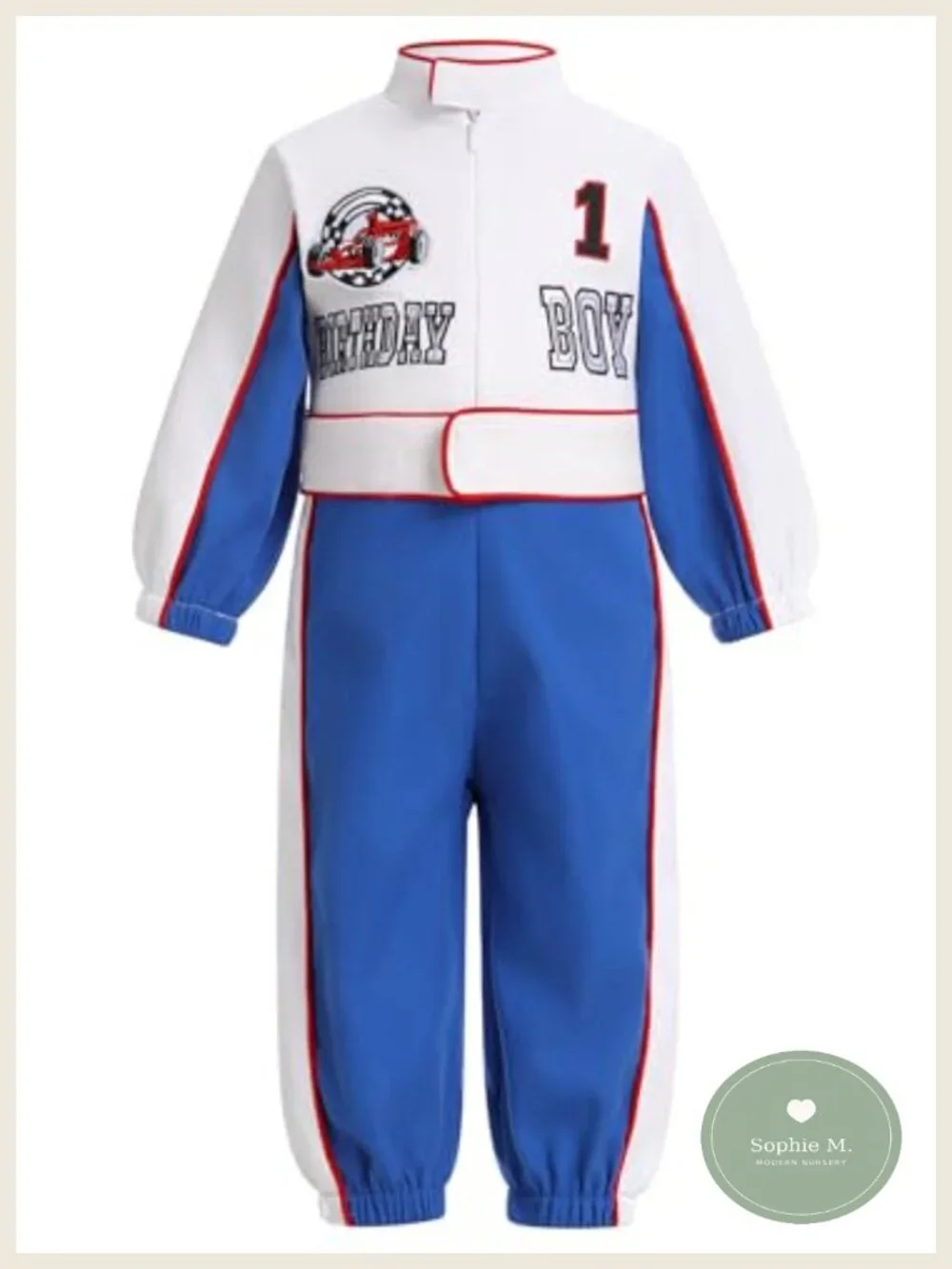 Baby 1st 2nd Birthday Outfit Race Car Jumpsuit Smash Cake Photo Shoot